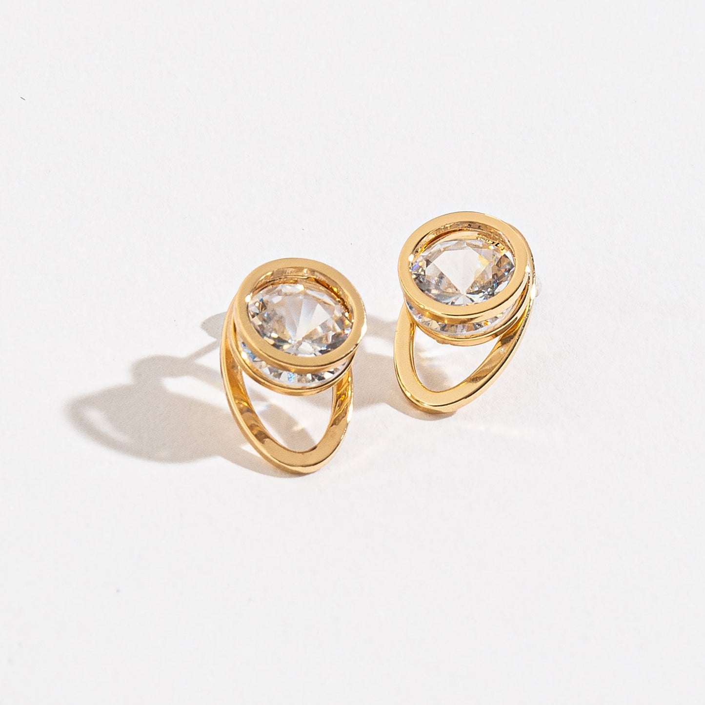 Oval Jacket Dazzler Earrings