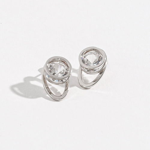 Oval Jacket Dazzler Earrings