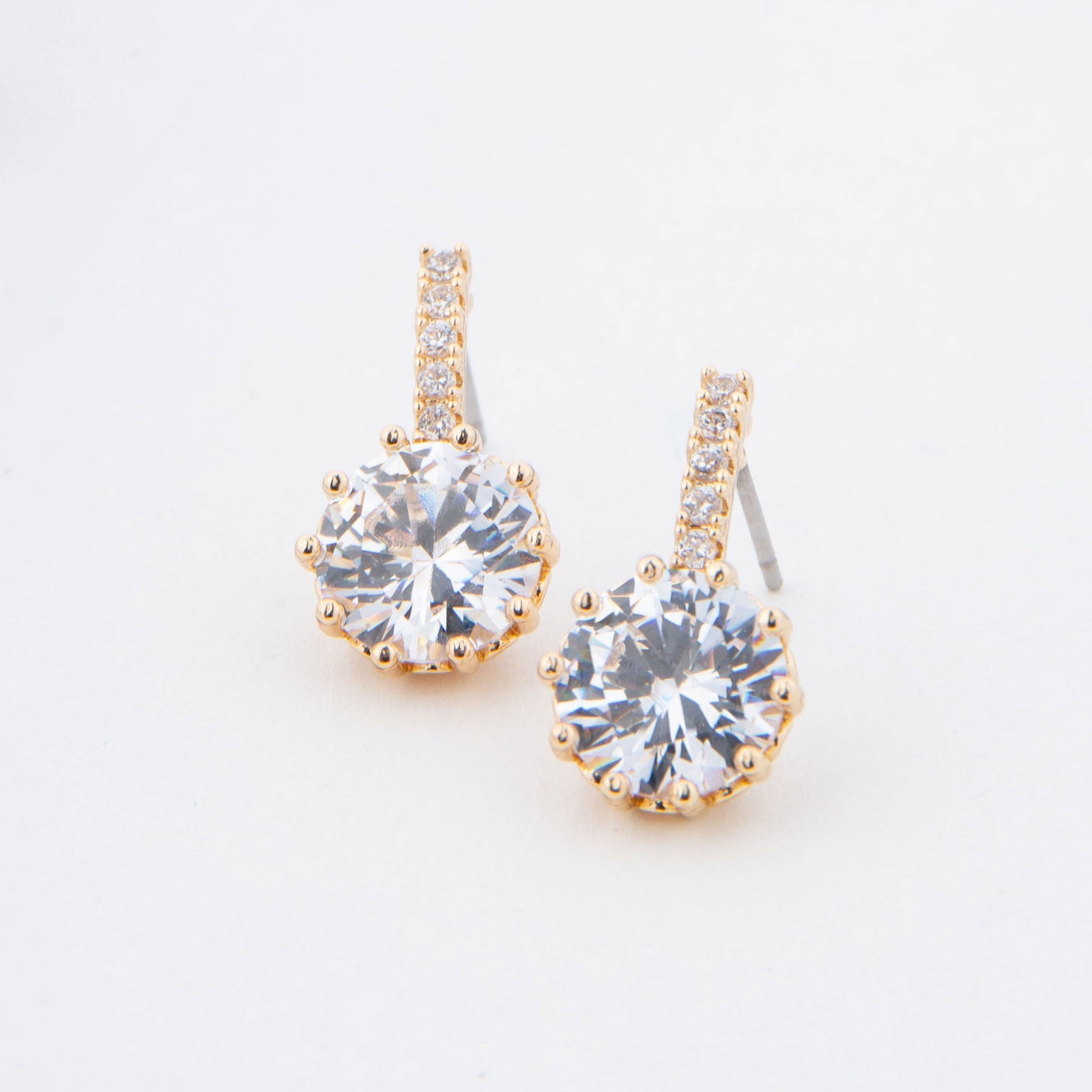 Pave Bar Cubic Zirconia Dazzler Drop Earrings