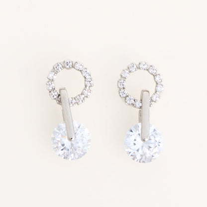 Open Circle Pave Cubic Zirconia Dazzler Earrings