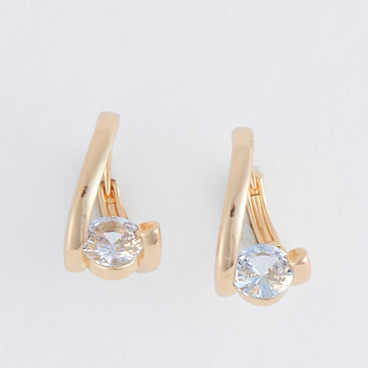 Twisted Cubic Zirconia Dazzler Hoop Earrings