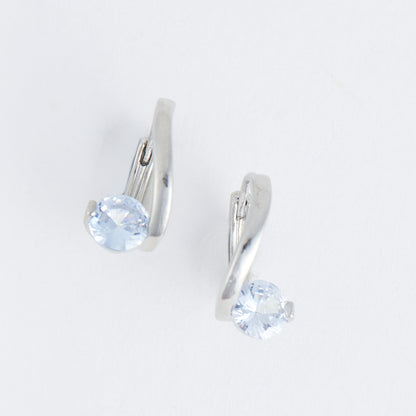Twisted Cubic Zirconia Dazzler Hoop Earrings