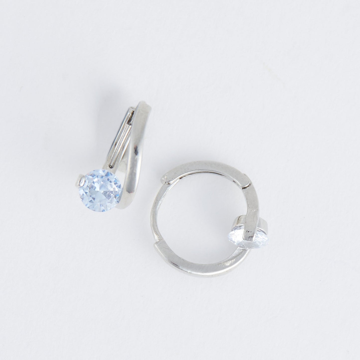 Twisted Cubic Zirconia Dazzler Hoop Earrings