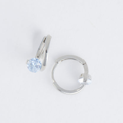 Twisted Cubic Zirconia Dazzler Hoop Earrings