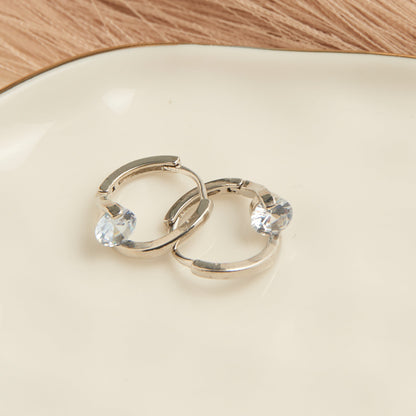 Twisted Cubic Zirconia Dazzler Hoop Earrings