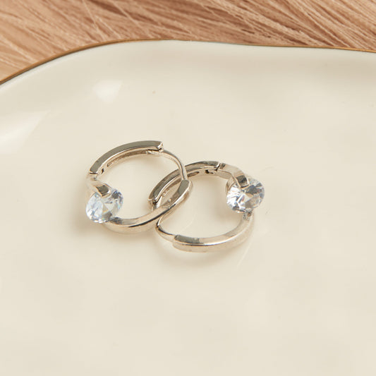 Twisted Cubic Zirconia Dazzler Hoop Earrings