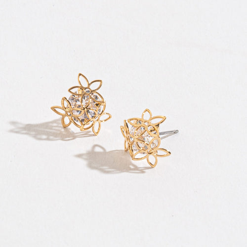 Flower Post Dazzler Earrings