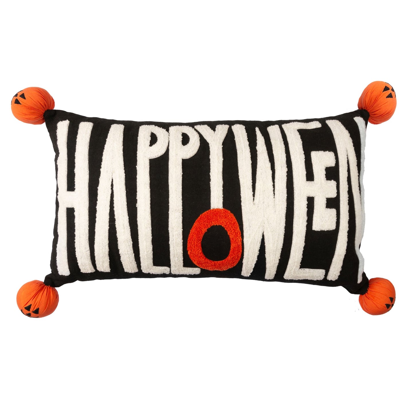 Happy Halloween 12x22 Embroidered Lumbar Pillow