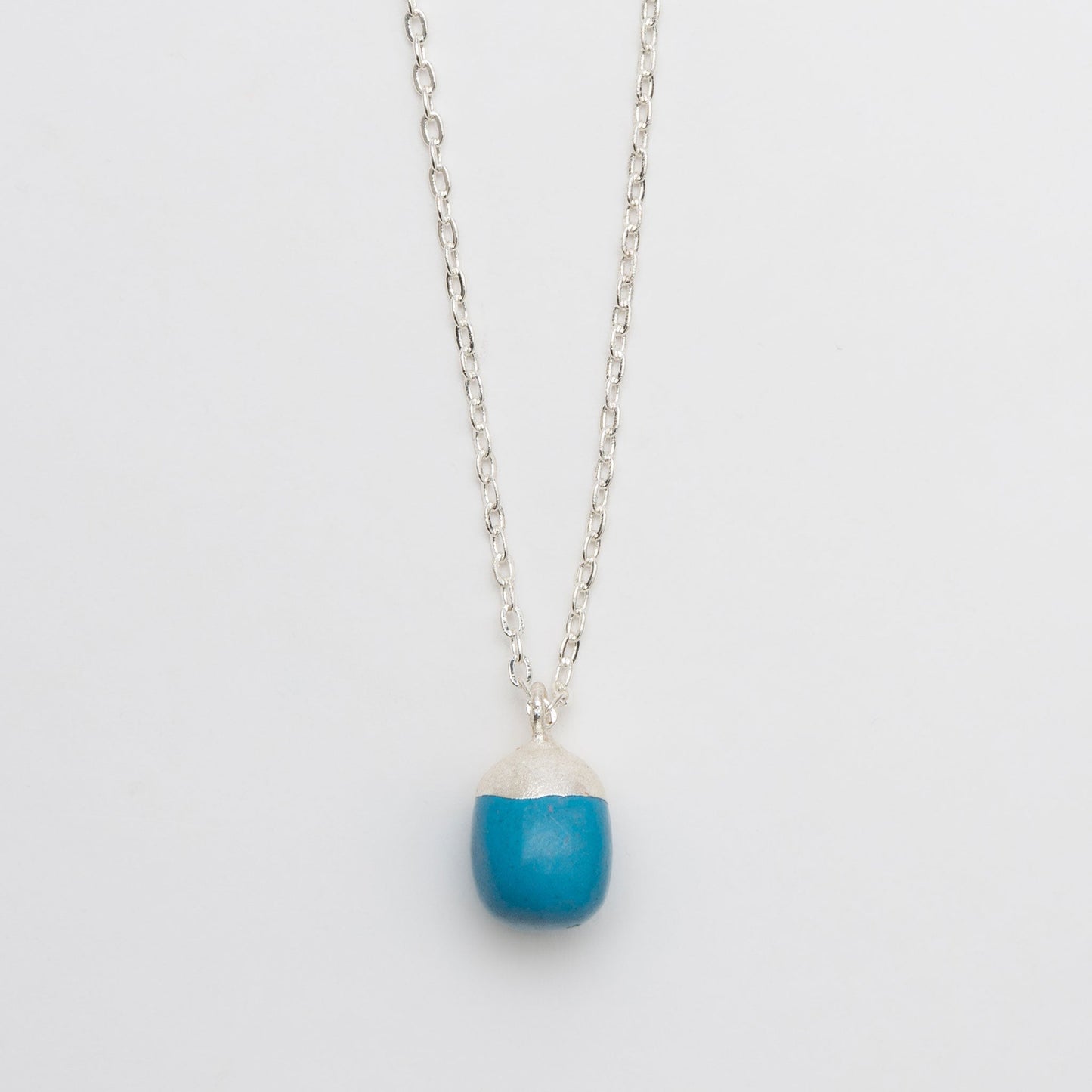 Harlowe Sterling Silver Genuine Turquoise Pendant Necklace