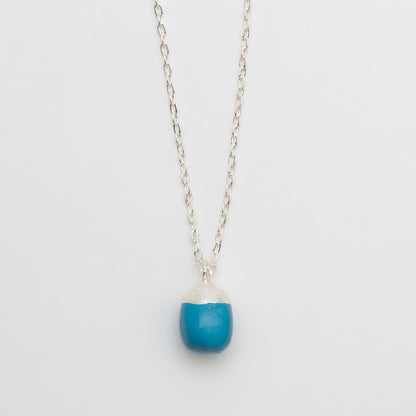 Harlowe Sterling Silver Genuine Turquoise Pendant Necklace