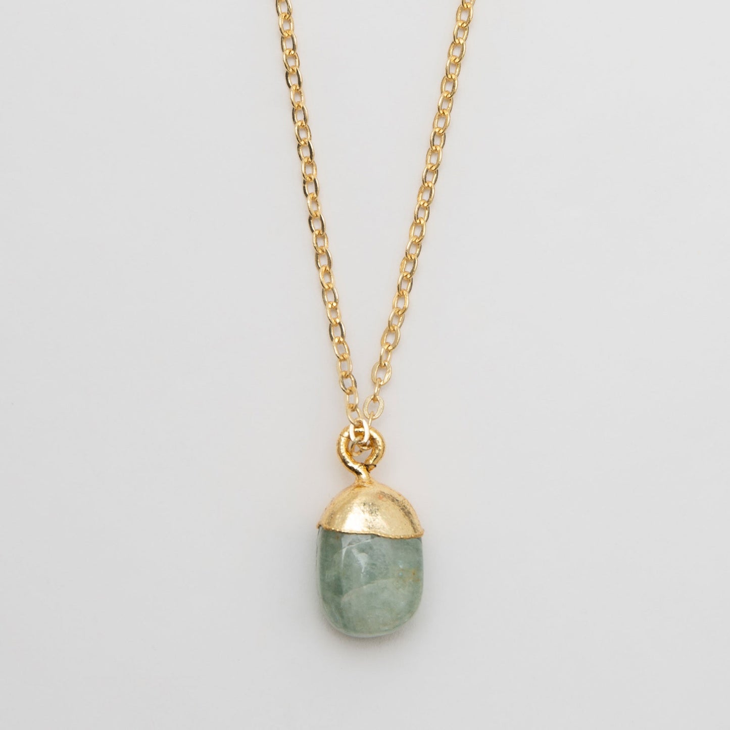 Harlowe 18k Gold Genuine Aquamarine Pendant Necklace