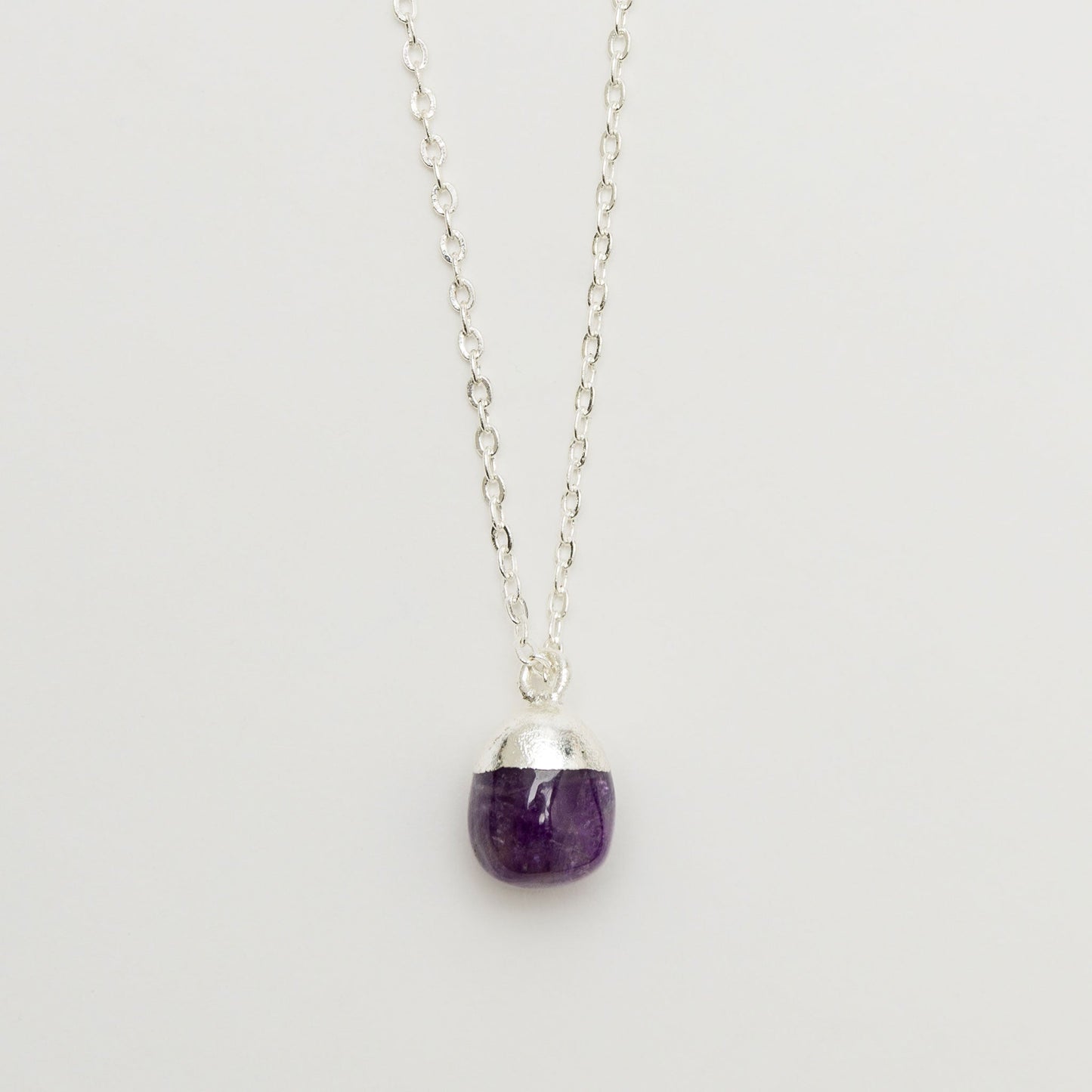 Harlowe Sterling Silver Genuine Amethyst Pendant Necklace