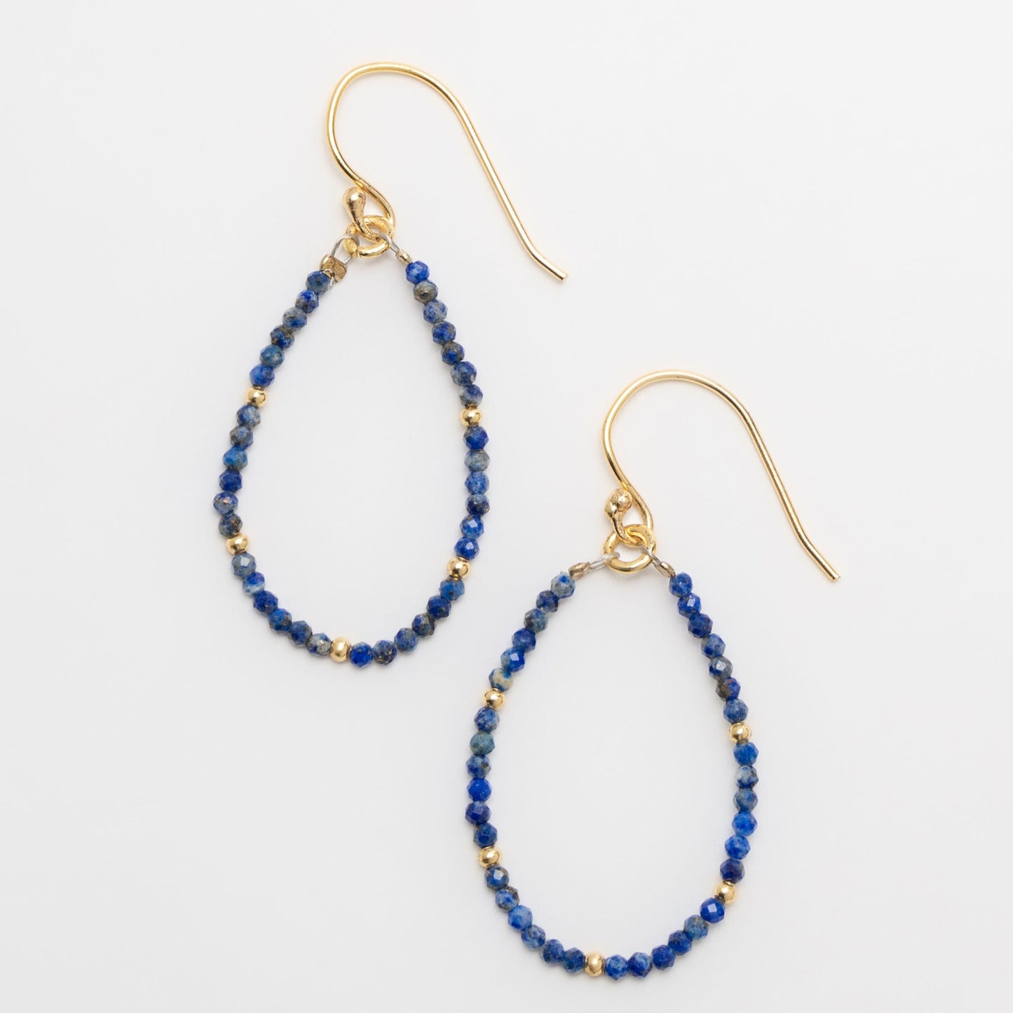 Taissa 18k Gold Genuine Lapis Earrings