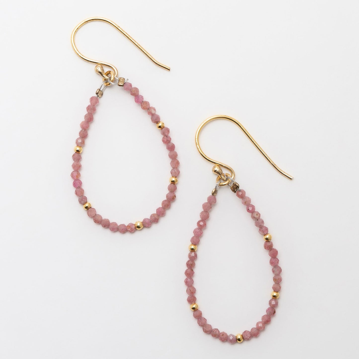 Taissa 18k Gold Genuine Pink Tourmaline Earrings