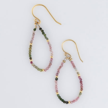 Taissa 18k Gold Genuine Tourmaline Earrings