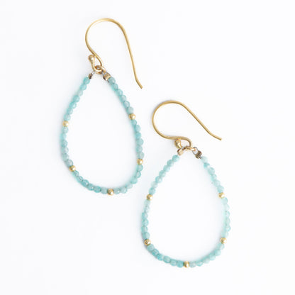 Taissa 18k Gold Genuine Turquoise Earrings