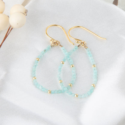 Taissa 18k Gold Genuine Turquoise Earrings