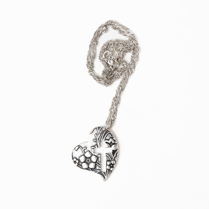 Teresa Floral Heart Pendant Necklace