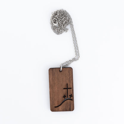 Liane Wooden Cross Pendant Necklace