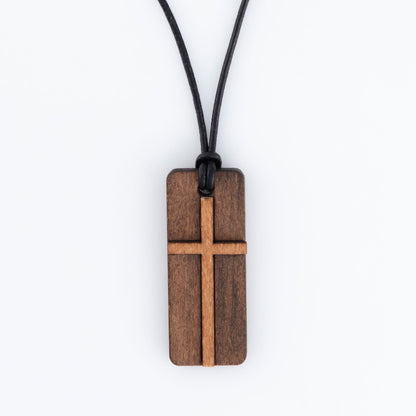 Maggie Wooden Cross Necklace