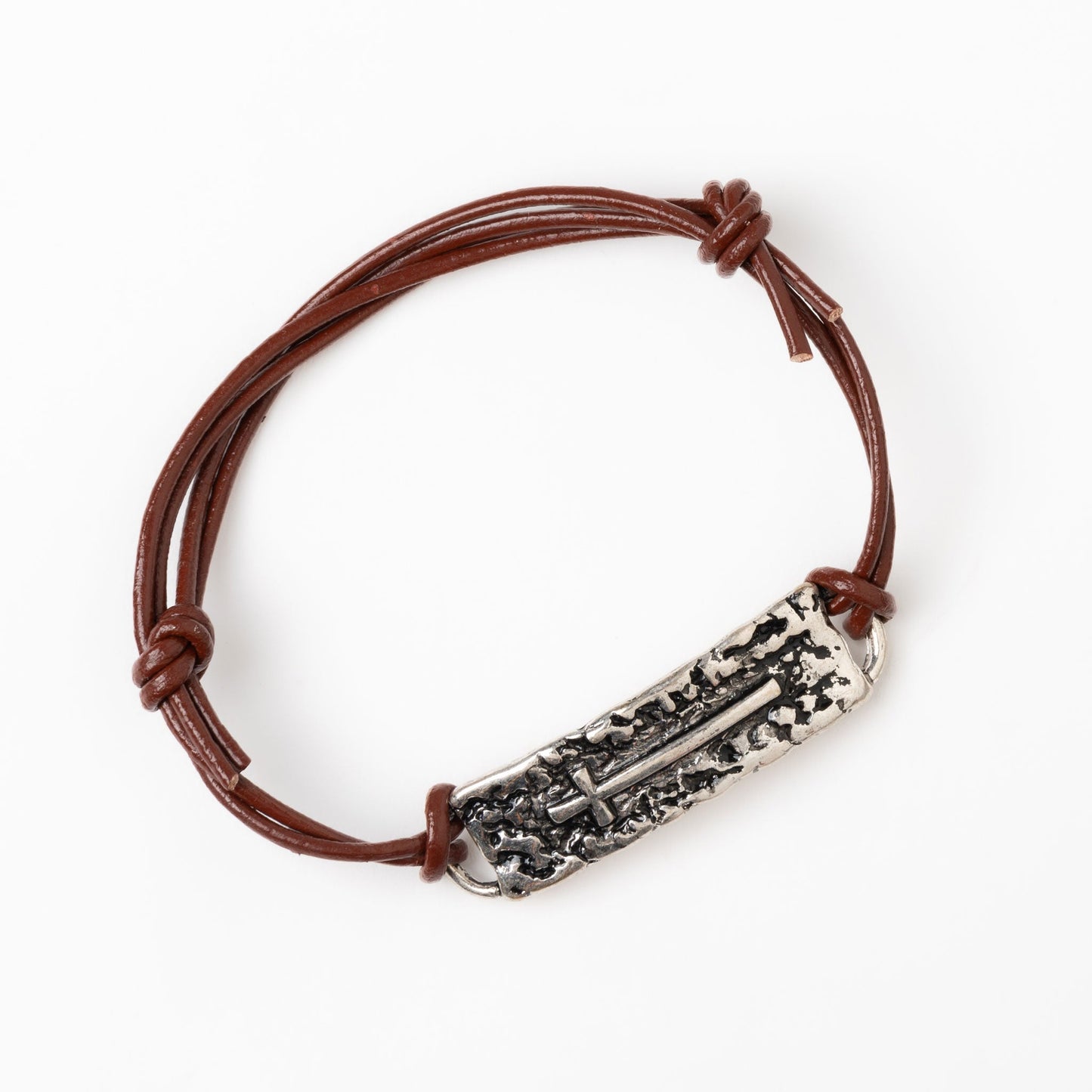 Dinah Cross Adjustable Leather Bracelet