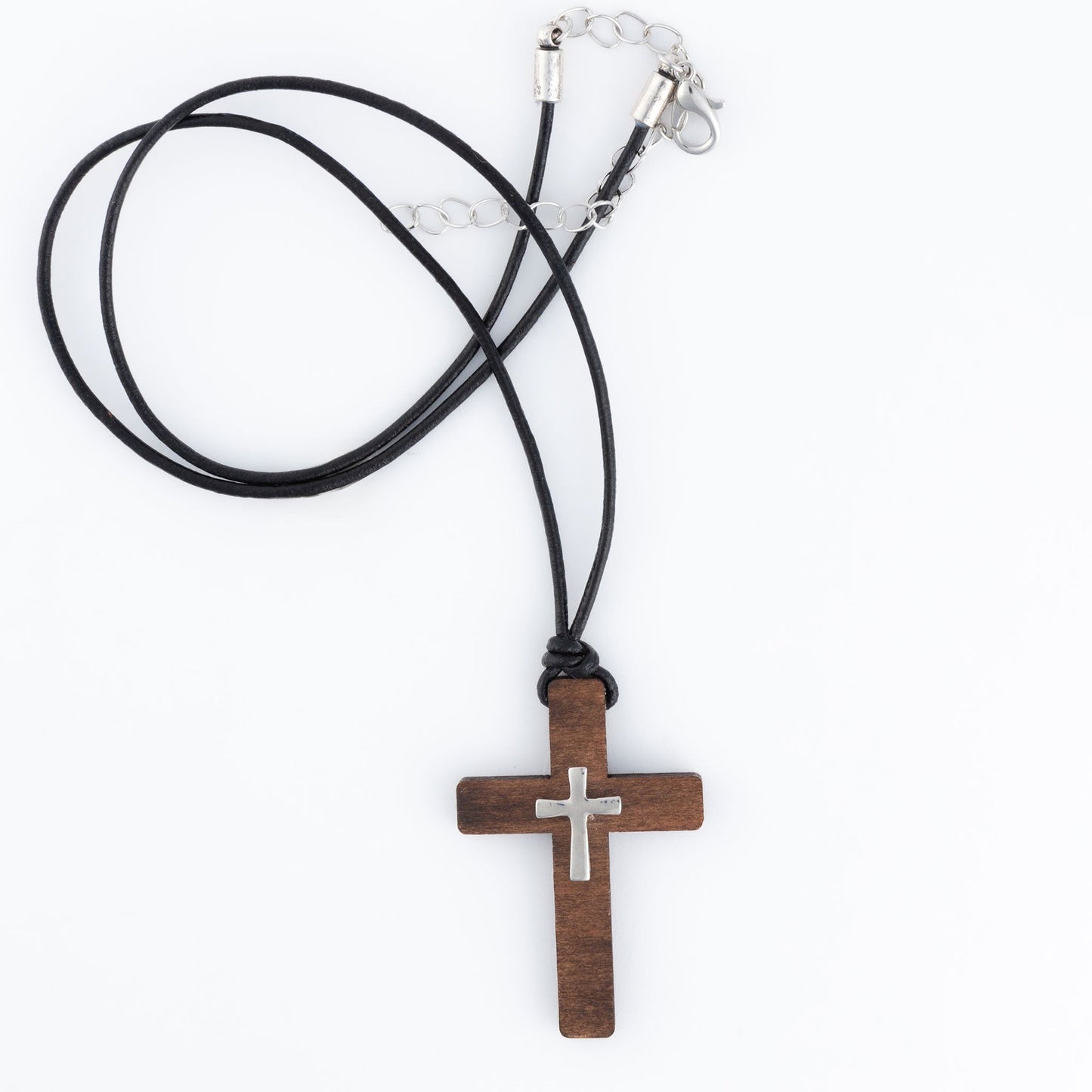 Leana Wooden Cross Necklace