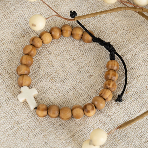 Jordan Cross Beaded Bracelet