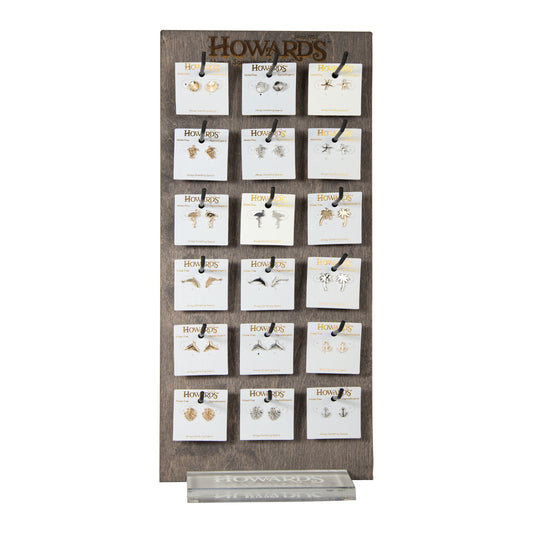 36 PIECE COASTAL STUD EARRING UNIT WITH DISPLAY