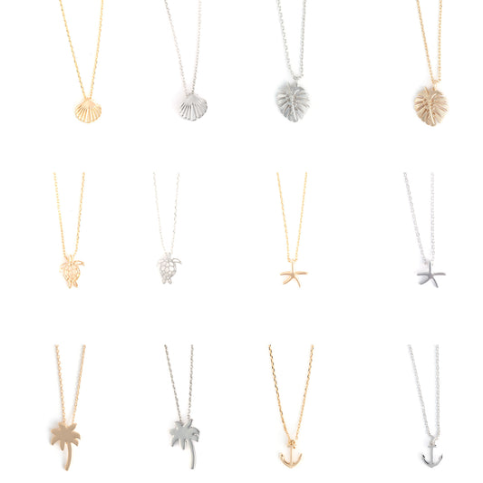 24 PIECE COASTAL PENDANT NECKLACE ASSORTMENT