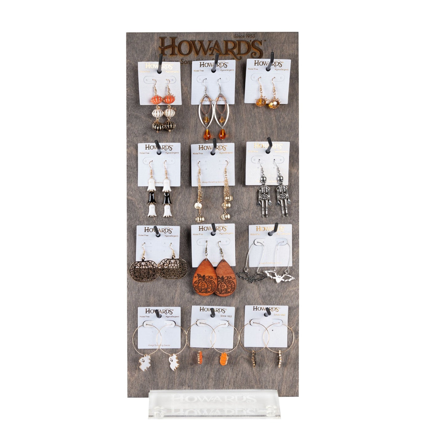 24 Piece Halloween Earring Unit with Display