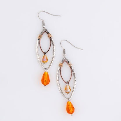 Halloween Wire Wrap Beaded Earrings