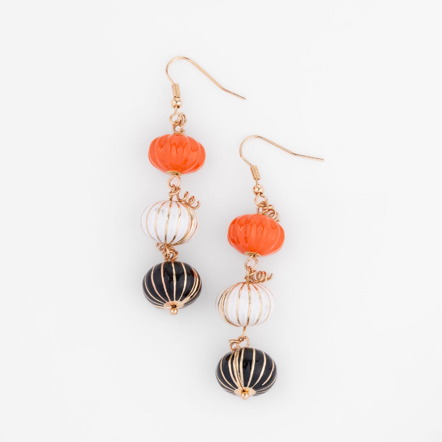 Halloween Linked Pumpkin Earrings