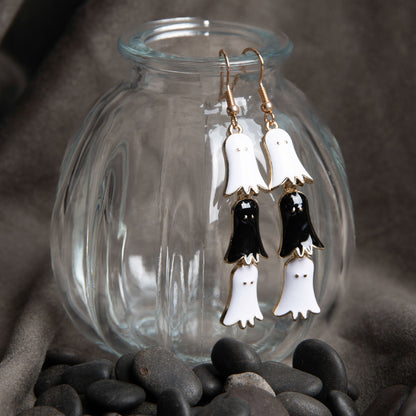 Halloween Linked Ghost Earrings