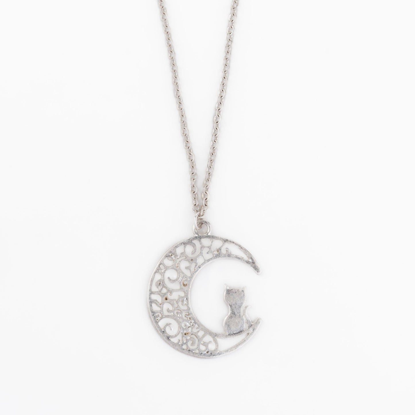 Salem Moon & Cat Pendant Necklace