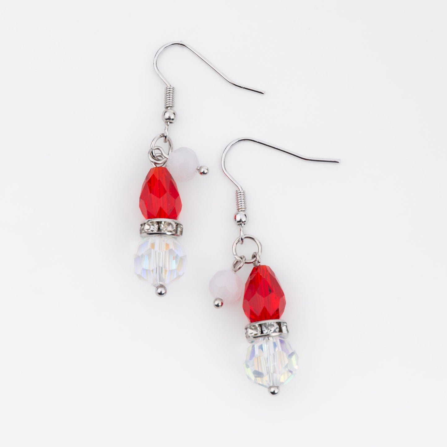 Holiday Santa Beaded Earrings