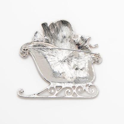 Holiday Santa Sleigh Brooch