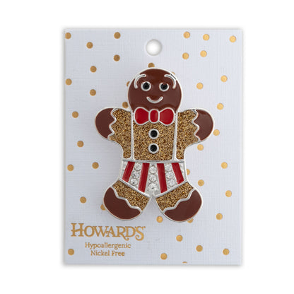 Holiday Gingerbread Man Brooch