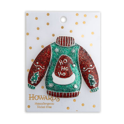 Holiday Christmas Sweater Brooch