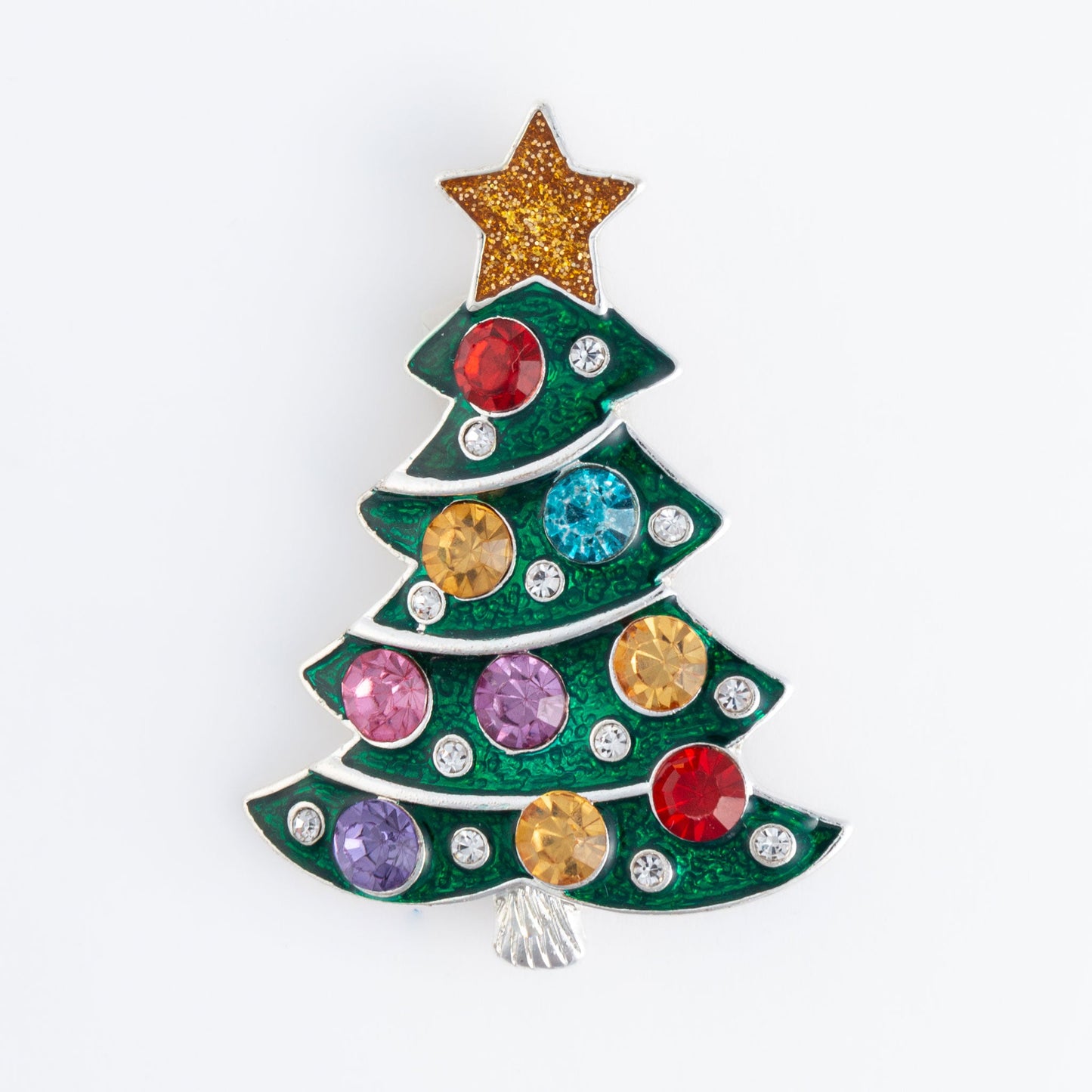 Holiday Christmas Tree Brooch