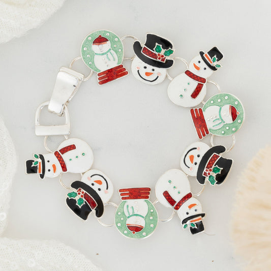Holiday Snowmen Charm Bracelet