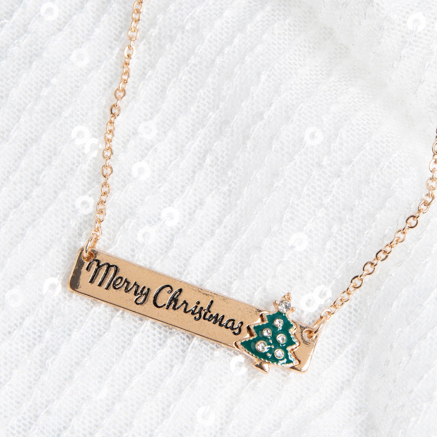 Holiday Merry Christmas Necklace