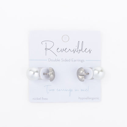 Heart & Pearl Reversible Earrings