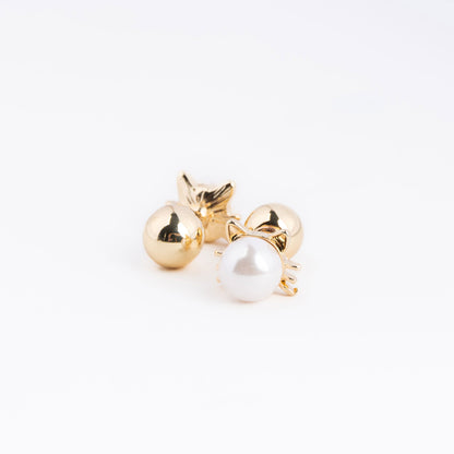 Cat & Bead Reversible Earrings