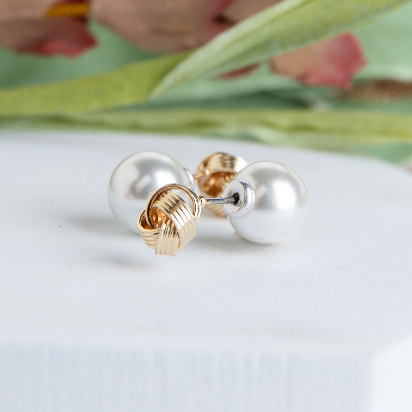 Pearl & Knot Reversible Earrings