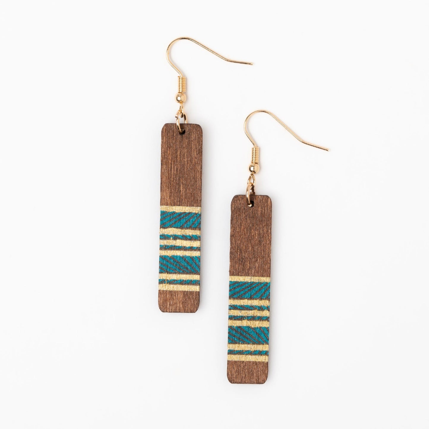 Samira Painted Bar Wood Earrings