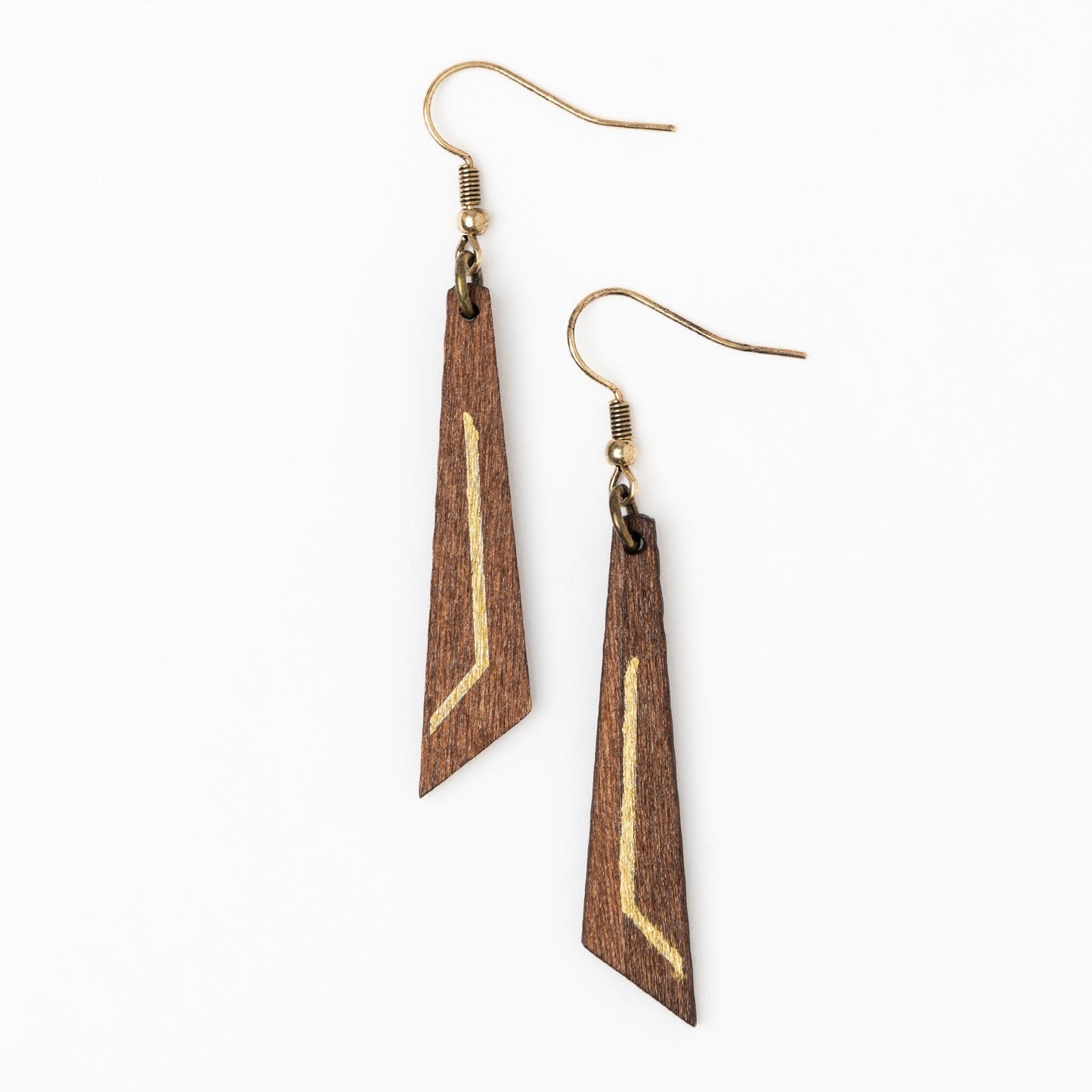 Samira Triangle Wood Earrings