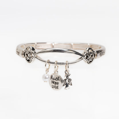 Faith, Hope & Love Charm Bracelet