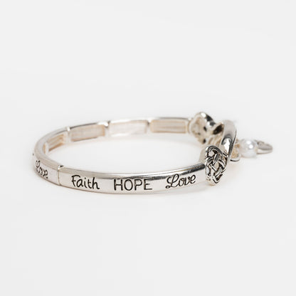 Faith, Hope & Love Charm Bracelet