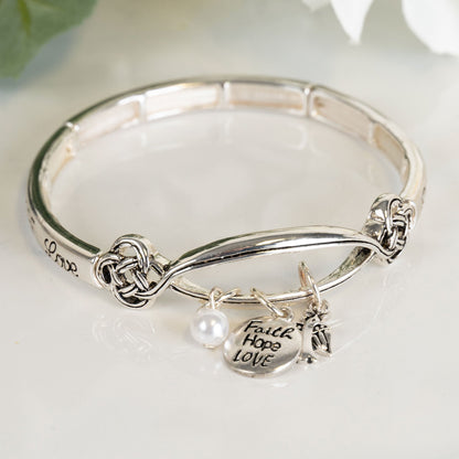 Faith, Hope & Love Charm Bracelet