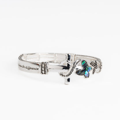 Emmeline Abalone Inspirational Bracelet